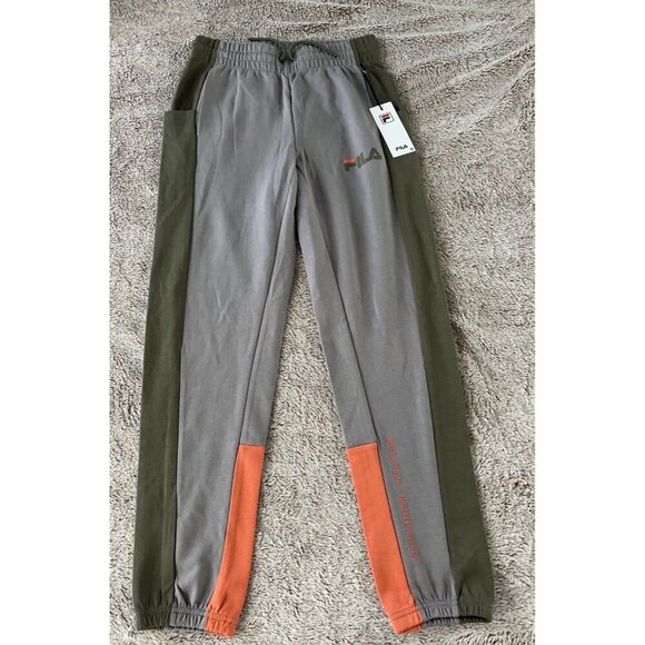 FILA Googan Colourblock Pants Mens Tapered Leg - Multicolor Size Small New - Picture 10 of 12